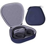 Hifylux AP-BF2 Waterproof Leather + EVA Headset Storage Bag for AirPods Max, with Smart Sleep Function(Navy Blue)