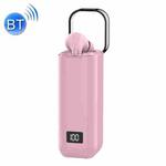 M-A8 TWS Macaron Business Single Wireless Bluetooth Earphone V5.0 with Digital Display Charging Case(Pink)