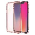 For iPhone X / XS Transparent TPU Airbag Shockproof Case (Rose Gold)