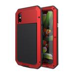 For iPhone X Metal Shockproof Waterproof Protective Case (Red)