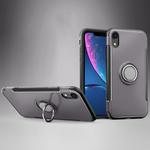 For iPhone XR Magnetic 360 Degrees Rotation Ring Armor Protective Case(Grey)