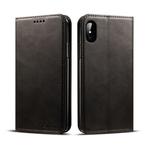 For iPhone X / XS Suteni Calf Texture Horizontal Flip Leather Case with Holder & Card Slots & Wallet(Black)