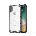 For iPhone X / XS Shockproof Honeycomb PC + TPU Protective Case (Grey)