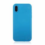 Waterproof Pure Color Soft Protector Case for iPhone X / XS (Blue)