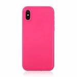 Waterproof Pure Color Soft Protector Case for iPhone X / XS (Rose Red)