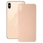 Easy Replacement Big Camera Hole Glass Back Battery Cover with Adhesive for iPhone XS(Gold)