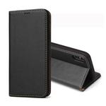 For iPhone X / XS Dermis Texture PU Horizontal Flip Leather Case with Holder & Card Slots & Wallet(Black)