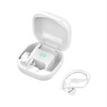 258 Wireless Ear-mounted Bluetooth Earphone with Charging Box & Digital Display, Support Touch & HD Call & Voice Assistant & NFC (White)