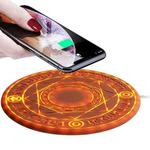 10W Magic Array Qi Standard Wireless Fast Charger Charging Pad with Voice For iPhone, Galaxy, Huawei, Xiaomi, LG, HTC and Other QI Standard Smart Phones (Brown)
