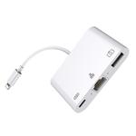 8 Pin to RJ45 1000Mbps Network Adapter + Charging Port + Camera USB Read Multi-function Converter