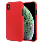 For iPhone XS GOOSPERY SOFT FEELING Liquid TPU Drop-proof Soft Case(Red)