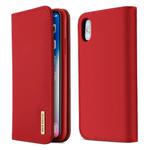 For iPhone X / XS DUX DUCIS WISH Series TPU + PU + Leather Case with Card Slots & Wallet(Red)