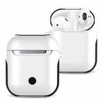 Varnished PC Bluetooth Earphones Case Anti-lost Storage Bag for Apple AirPods 1/2(White)