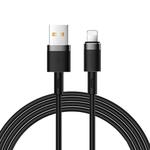 JOYROOM S-1224N2 1.2m 2.4A USB to 8 Pin Silicone Data Sync Charge Cable for iPhone, iPad(Black)