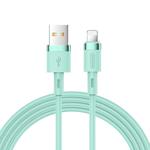 JOYROOM S-1224N2 1.2m 2.4A USB to 8 Pin Silicone Data Sync Charge Cable for iPhone, iPad(Green)