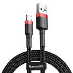 Baseus 2A 8 Pin Cafule Tough Charging Cable, Length: 3m(Red + Black)