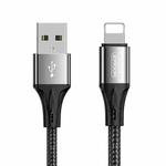 JOYROOM S-1530N1 N1 Series 1.5m 3A USB to 8 Pin Data Sync Charge Cable for iPhone, iPad (Black)