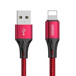 JOYROOM S-0230N1 N1 Series 0.2m 3A USB to 8 Pin Data Sync Charge Cable for iPhone, iPad(Red)