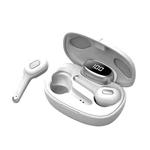 Langsdom T9S TWS Bluetooth 5.0 Wireless Bluetooth Earphone with Charging Box & Digital Display, Support HD Call & Voice Assistant(White)