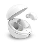 A10 TWS Space Capsule Shape Wireless Bluetooth Earphone with Magnetic Charging Box & Lanyard, Support HD Call & Automatic Pairing Bluetooth(White)