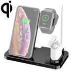 W30 QI Vertical Wireless Charger for Mobile Phones & Apple Watches & AirPods & Apple Pencil, with Adjustable Phone Stand (Black)