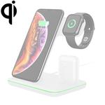 Z5 QI Vertical Magnetic Wireless Charger for Mobile Phones & Apple Watches & AirPods / Xiaomi Redmi AirDots, with Touch Ring Light (White)