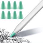 8 PCS Non-slip Mute Wear-resistant Nib Cover for Apple Pencil 1 / 2(Mint Green)