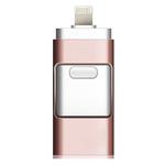 SHISUO 3 in 1 32GB 8 Pin + Micro USB + USB 3.0 Metal Push-pull Flash Disk with OTG Function(Rose Gold)