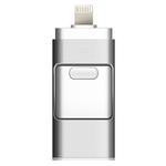 SHISUO 3 in 1 32GB 8 Pin + Micro USB + USB 3.0 Metal Push-pull Flash Disk with OTG Function(Silver)