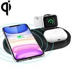 A04 3 in 1 Multi-function Qi Standard Wireless Charger for Mobile Phones & iWatch & AirPods (Black)