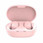 A6S IPX4 Waterproof Bluetooth 5.0 Wireless Bluetooth Earphone with Charging Box, Support for HD Calls & Siri & IOS Power Display (Pink)