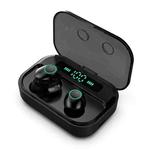 M7 TWS V5.0 Binaural Wireless Stereo Bluetooth Headset with Charging Case and Digital Display(Black)