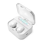 X7 TWS V5.0 Binaural Wireless Stereo Bluetooth Headset with Charging Case and Digital Display(White)