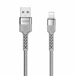 JOYROOM S-M363 1.2m 2.4A King Kong Series USB to 8 Pin Fast Charging & Data Cable for iPhone, iPad(Silver)