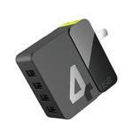 ROCK Sugar Pro 4A 4-Ports USB Quick Charging Travel Charger Adapter, CN Plug (Black)