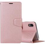 Silk Texture Horizontal Flip Leather Case for iPhone XR, with Holder & Card slots & Wallet & Photo Frame (Rose Gold)