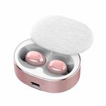 B20 Mini Portable In-ear Noise Cancelling Bluetooth V5.0 Stereo Earphone with 360 Degrees Rotation Charging Box(Rose Gold)