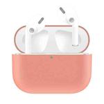 For AirPods Pro Solid Color Silicone Earphone Protective Case(Light Pink)