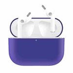 For AirPods Pro Solid Color Silicone Earphone Protective Case(Purple)