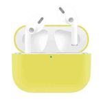 For AirPods Pro Solid Color Silicone Earphone Protective Case(Yellow)