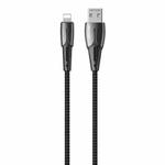 WK WDC-085 3A 8 Pin Goldsim Aluminum Alloy Charging Data Cable, Length: 1.2m(Black)