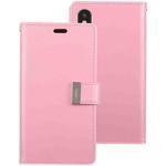 For iPhone XS GOOSPERY RICH DIARY Crazy Horse Texture Horizontal Flip Leather Case with Card Slots & Wallet (Pink)