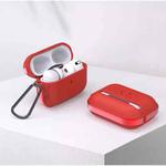 WIWU Defense Armor For AirPods Pro Aluminum Frame Earphone Protective Case (Red)