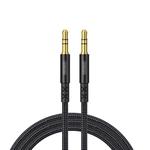 JOYROOM SY-10A1 AUX Audio Cable 3.5mm Male to Male Plug Jack Stereo Audio Wire AUX Car Stereo Audio Cable, Cable Length: 1.0m(Black)