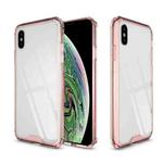 For iPhone XS Max Acrylic + TPU Shockproof Transparent Armor Case (Magenta)