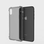 For iPhone X / XS Shockproof Transparent TPU Soft Case(Grey)