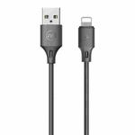 WK WDC-092 3m 2.4A Max Output Full Speed Pro Series USB to 8 Pin Data Sync Charging Cable (Black)