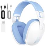 ONIKUMA B2 Bluetooth 5.3 Foldable Wireless Bluetooth Headphone with Microphone (White Blue)