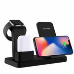 Q12 3 in 1 Quick Wireless Charger for iPhone, Apple Watch, AirPods and other Android Smart Phones(Black)