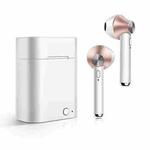 D012 TWS Bluetooth 5.0 Wireless Bluetooth Earphone with Charging Box, Support Voice Prompt & Power Display & HD Call(Gold)